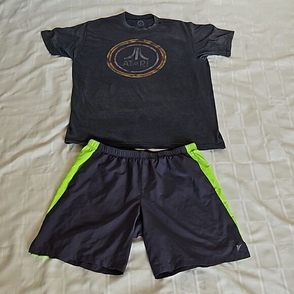 Old Navy Men's Go-Dry Shorts & T-Shirt Gray/Green Medium/XL - Picture 15 of 16